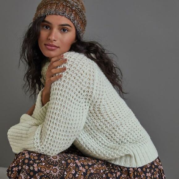 Anthropologie Maeve Mint Bell-Sleeve Sweater - Picture 4 of 16